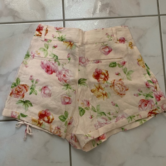 The Kooples Antique Floral Lace-Up Shorts - Picture 3 of 7